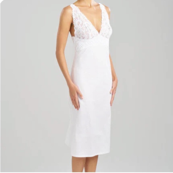 Natori Other - NWT Natori Bliss Harmony Elegant White Lace Nightgown 100% Cotton XL